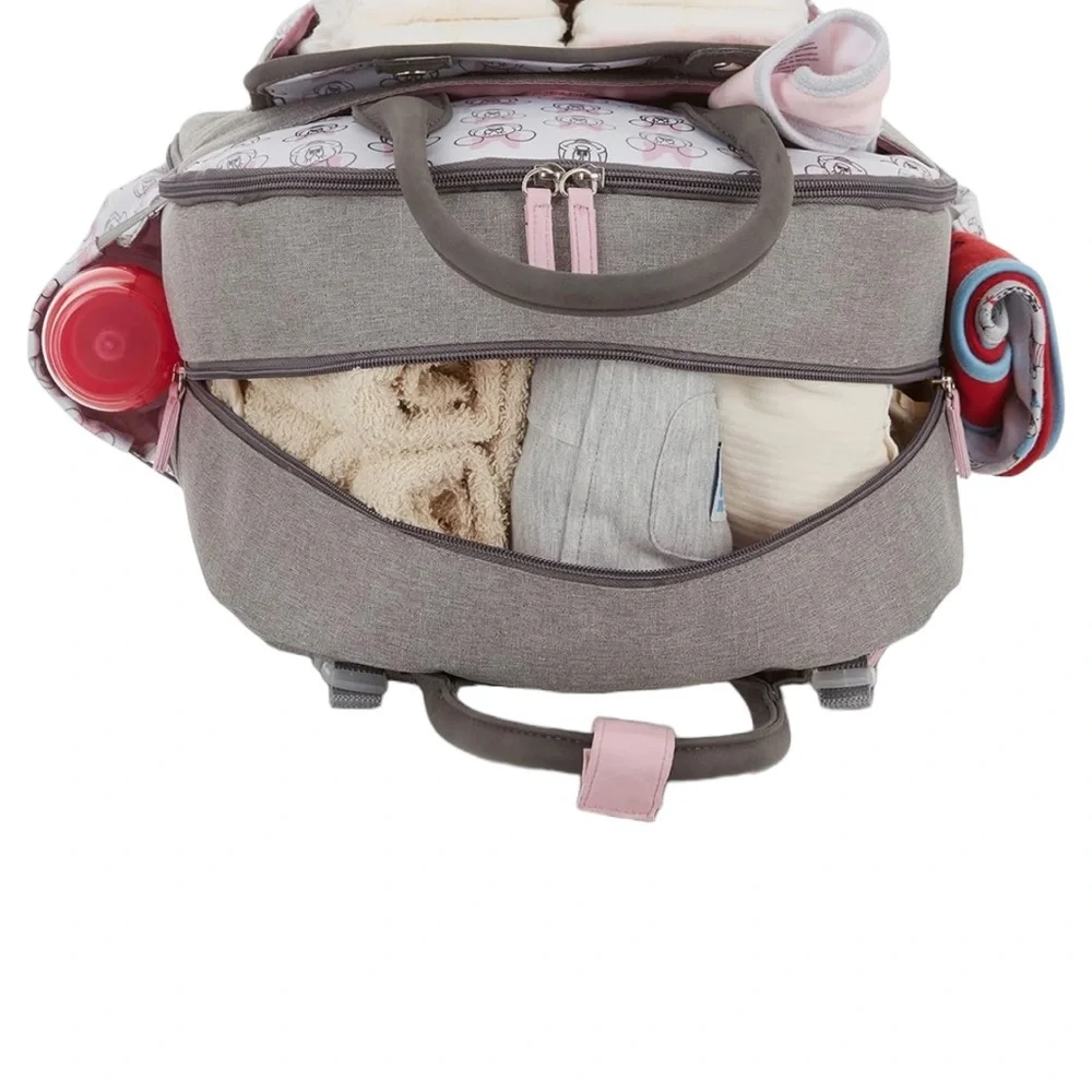 ✅Disney Baby Diaper Bag, Minnie Mouse Double Handle Backpack